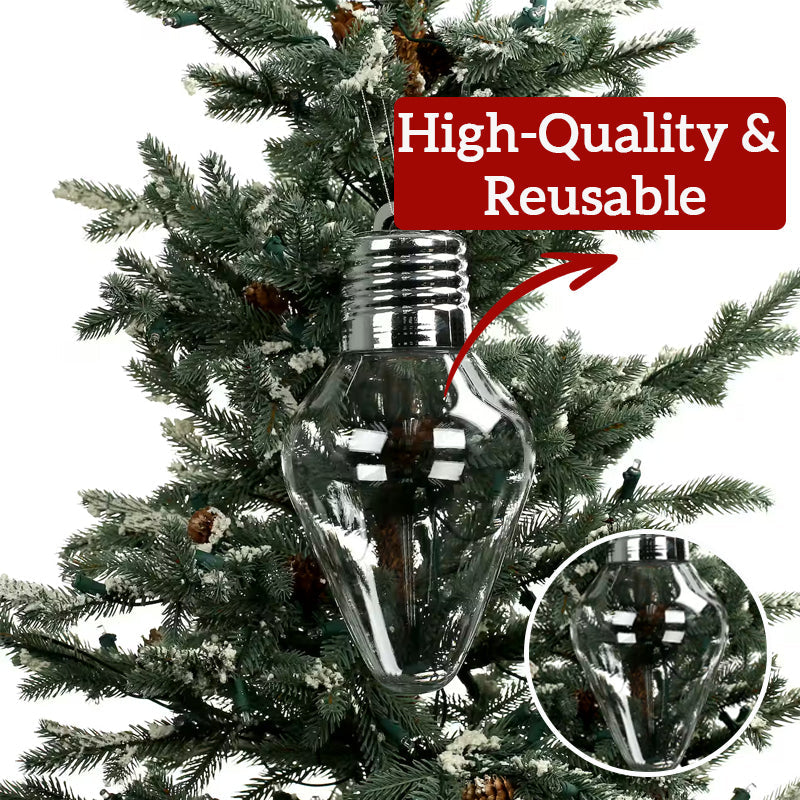 Christmas gift jar shaped like a light bulb