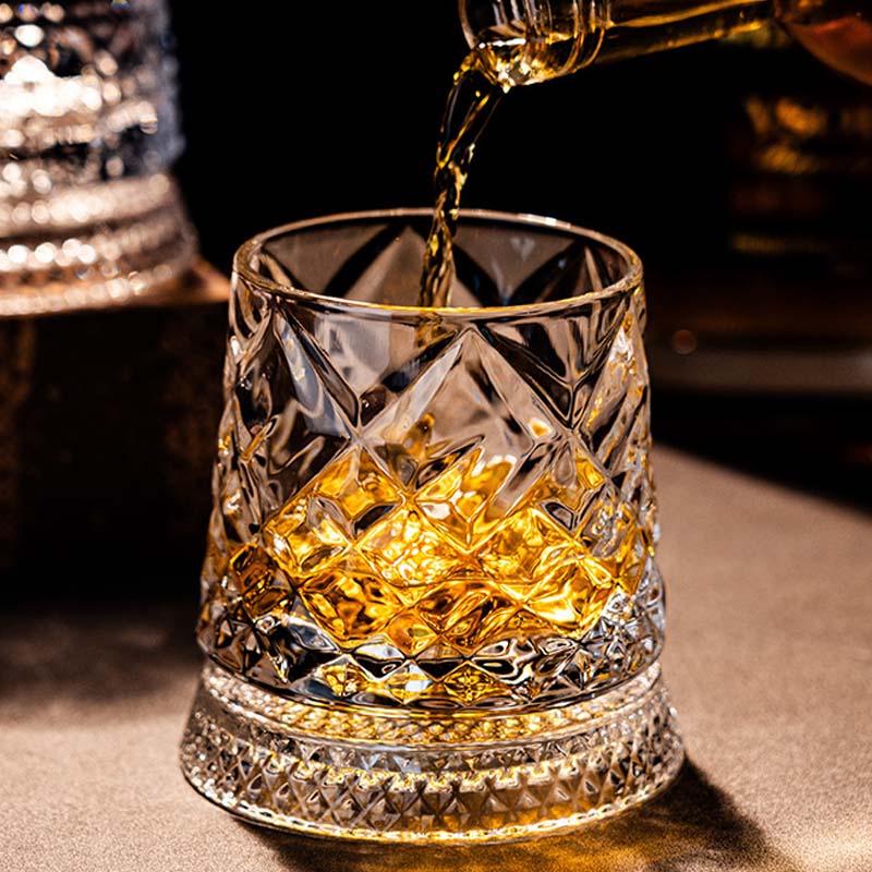 ✨Lyxig Roterande Whiskyglas · Crystal Spin Collection🍸