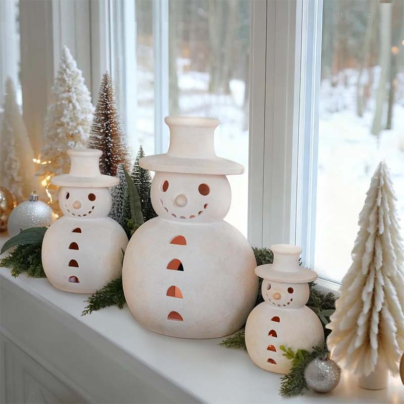 Terracotta Snowman