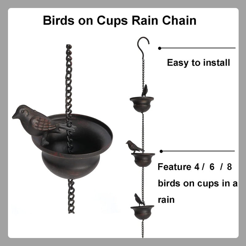 Decorative Bird Rain Chain