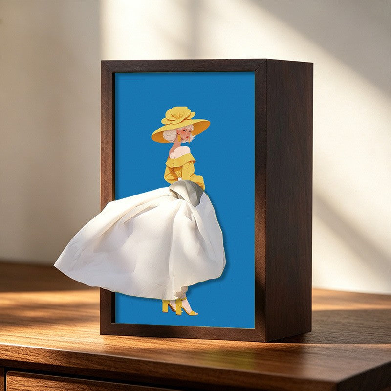 Ballet Dancer Tissue Box with Light