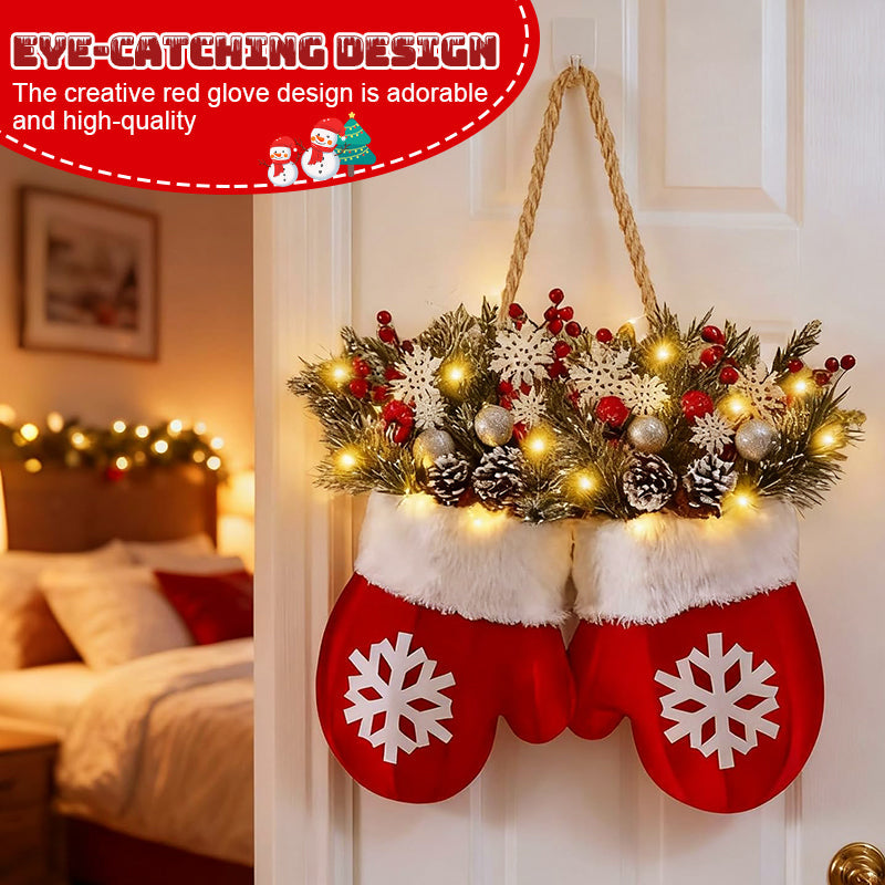 🎅 Sparkling Christmas Glove Wreath · Create a warm and cosy Christmas atmosphere