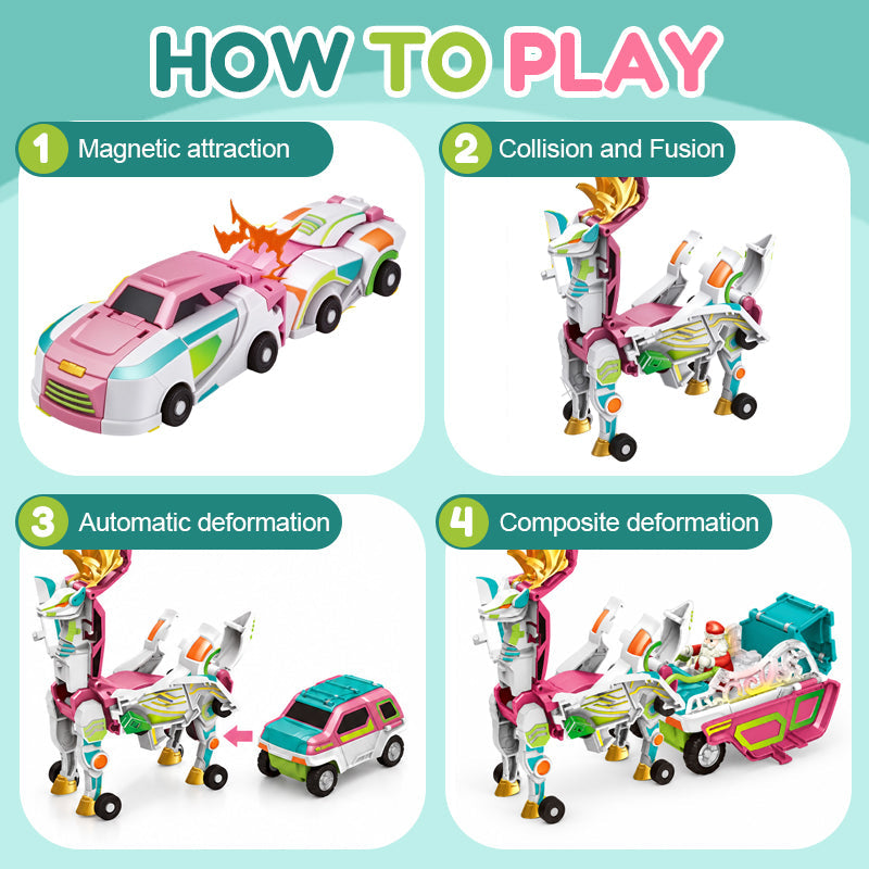 Magnetic Car Deer Dragon & Unicorn Toys