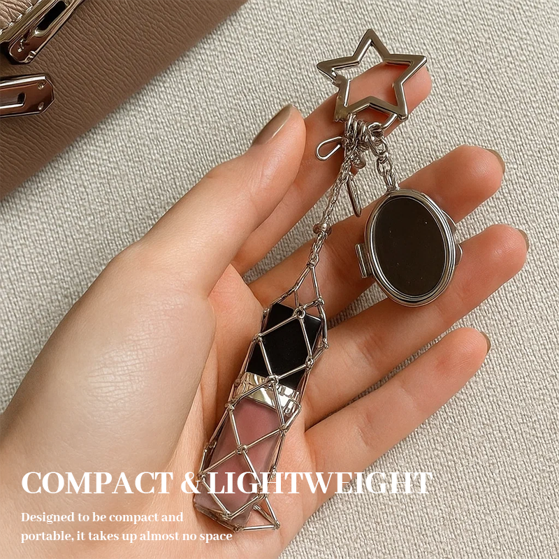 💄Chic Lip Gloss Holder with Mirror