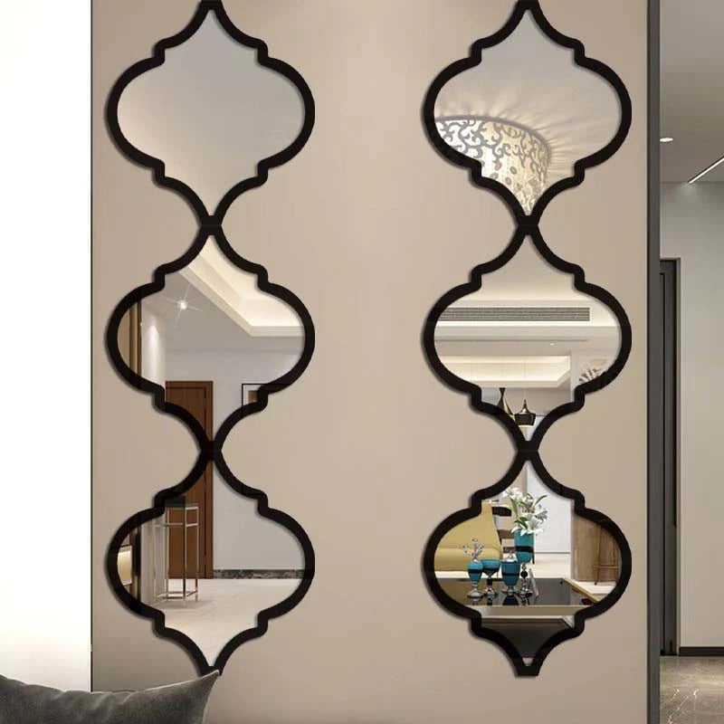 ⏰12PCS 3D Acrylic Mirror Rhombus Wall Stickers