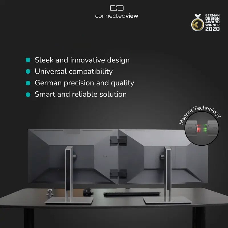 🖥️ Seamless Dual-Monitor Alignment Kit | Magnetic Connection & Posture Support : Ideal for Pro Gamers & Home Office Setups 🚀