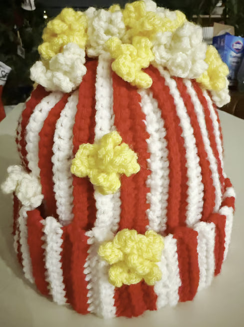 🍿✨Crochet Popcorn Hat: Your New Go-To Cozy Snack Vibe