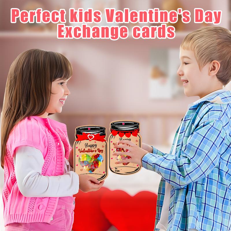 💖 Valentine’s Day Cards for Kids –  Mason Jar Valentine Gift Cards 💖