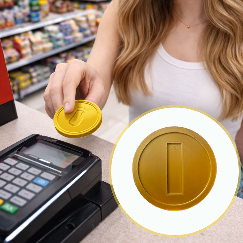 Retro Gold Coin Card Holder