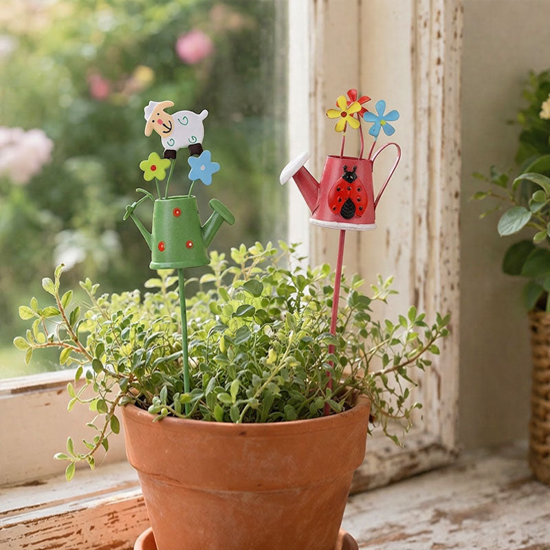 🌸 Colorful Metal Garden Stake Decor