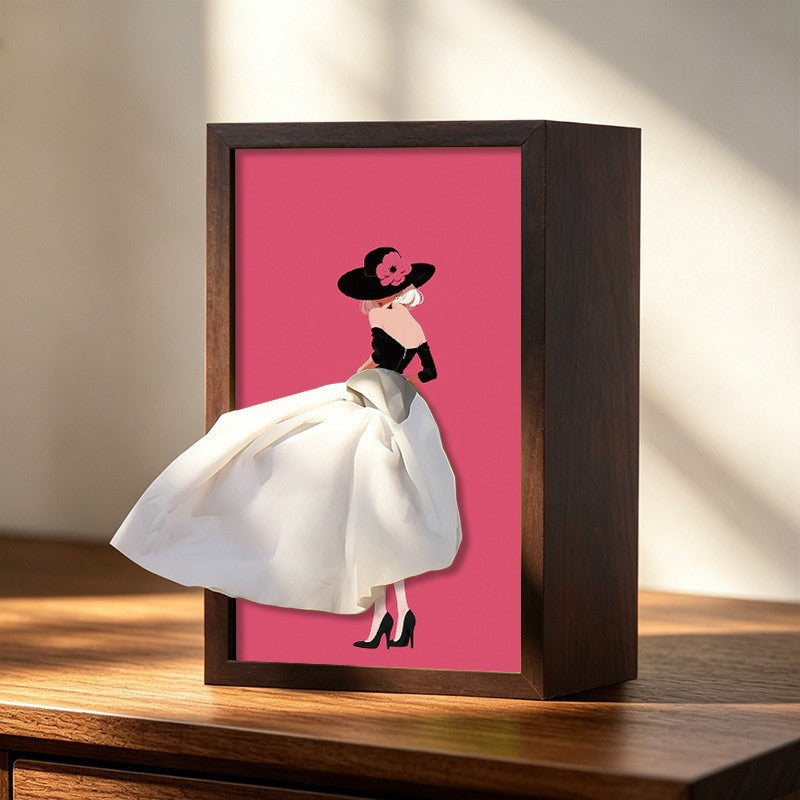 Ballet Dancer Tissue Box with Light