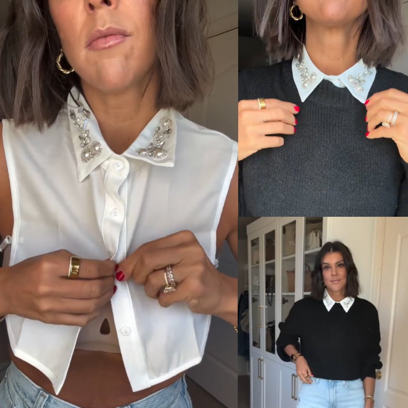 Luxury Rhinestone Detachable Collar