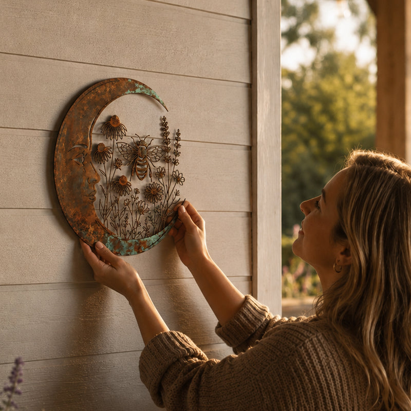 Crescent bee wall decoration ornaments