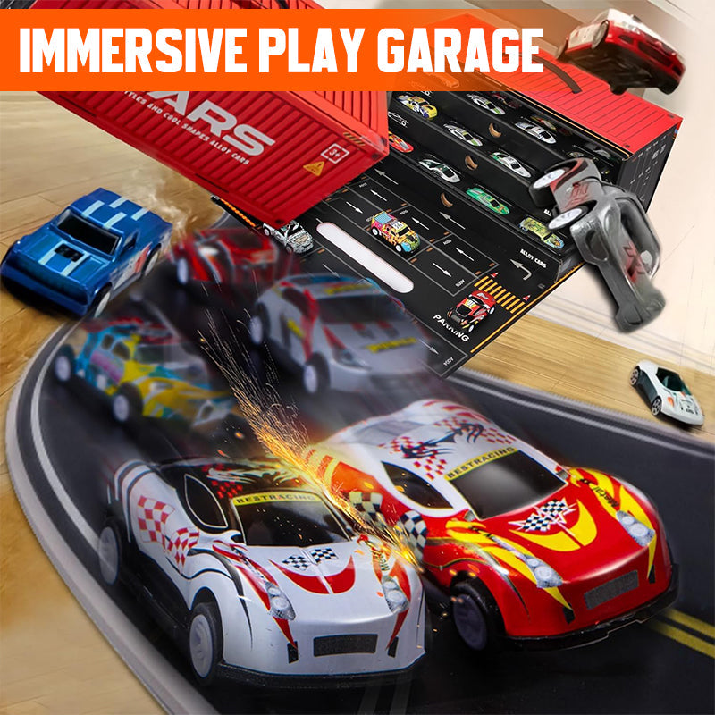 Zestaw upominkowy z mini kontenerem z funkcją pullback do samochodu 🚗🎁