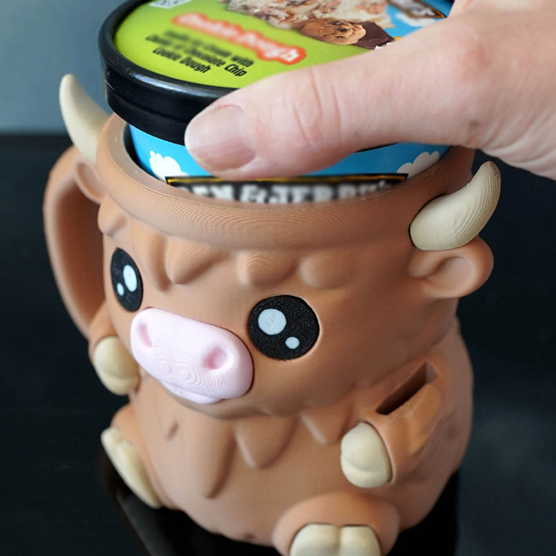 Ferdinand Highland Cow Ice Cream Pint Holder
