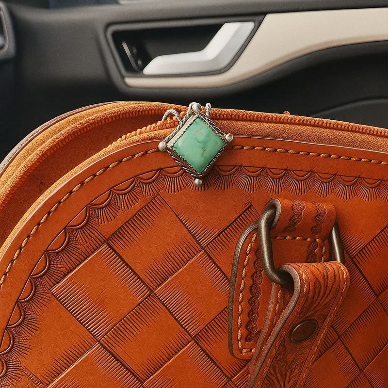 Vintage Emerald Keychain