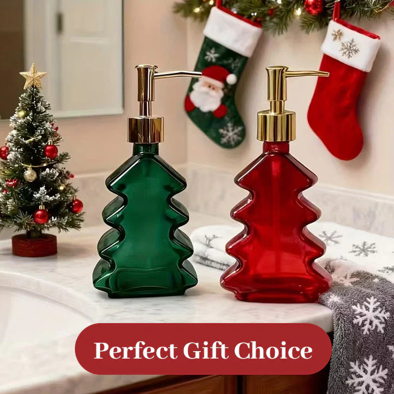 🔥Christmas sale 49% off🎄Christmas Tree Glass Soap Dispenser