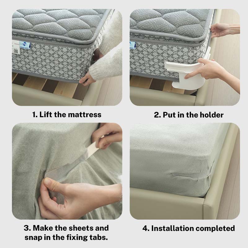 Invisible bed sheet fastener – Keep your bed sheets looking as good as new!/Invisible bed sheet fastener