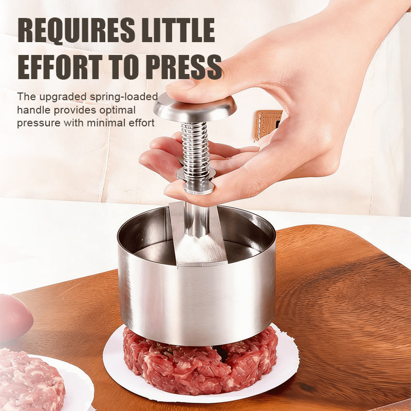 304 Stainless Steel Burger Press - Perfect Patties Every Time!