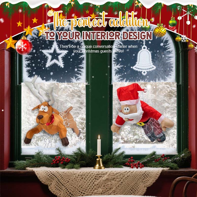 Crashing Reindeer and Santa Claus Set
