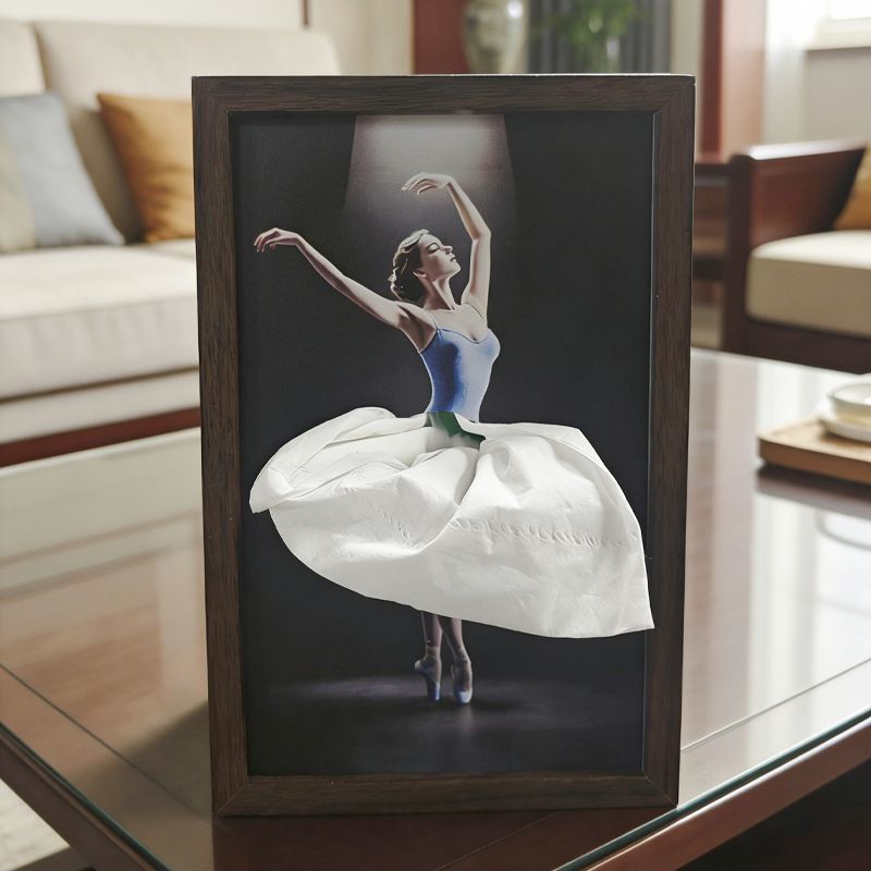 Ballet Dancer Tissue Box with Light