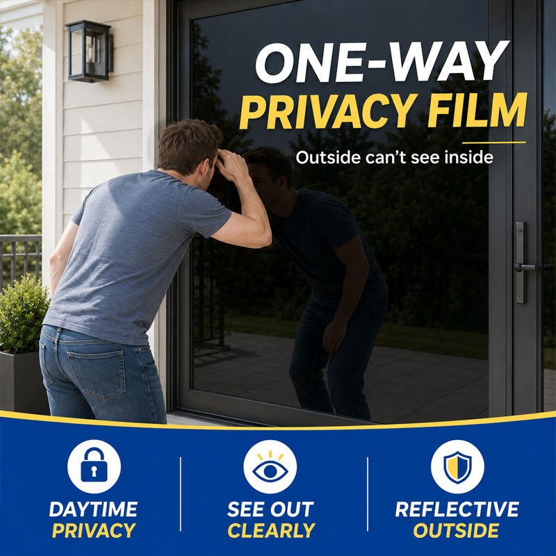 One-Way Privacy Window Film Heat Insulation Balcony Sunshade Glass Sticker Living Room Window Sunscreen