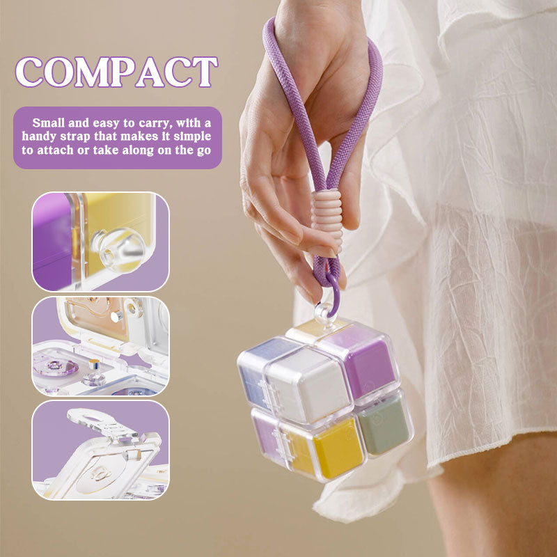 💊 Cube Pill Organizer - Portable 8-Compartment Case