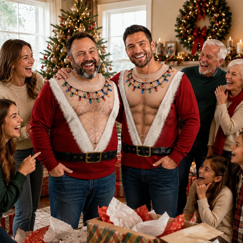 Funny Christmas Santa Shirt – Hilarious Ugly Christmas Sweater for Men