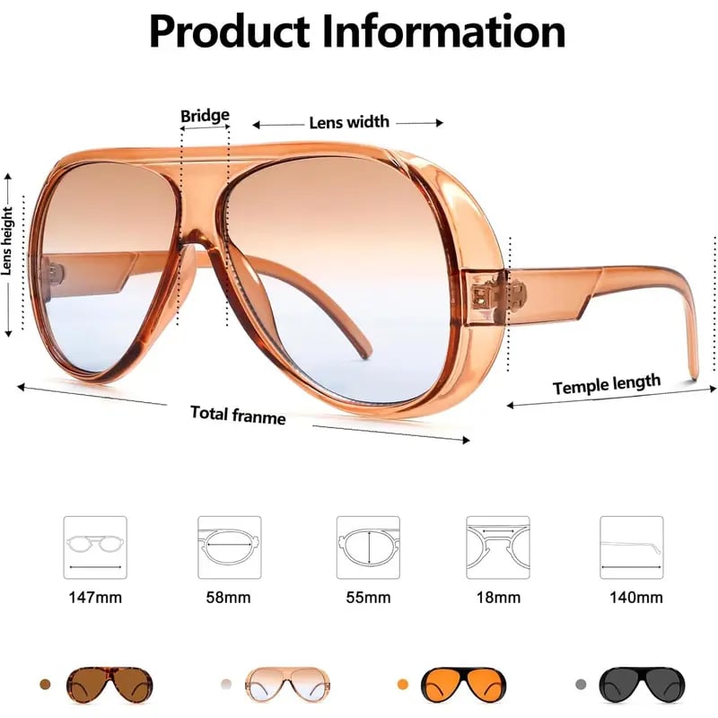 Trendy Aviator Sunglasses