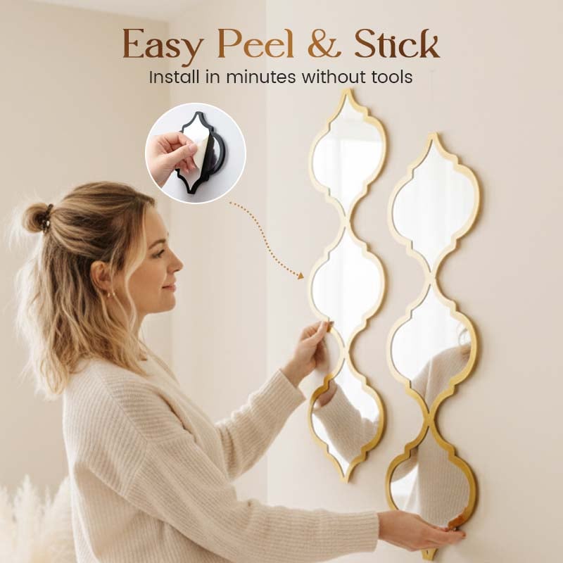 ⏰12PCS 3D Acrylic Mirror Rhombus Wall Stickers