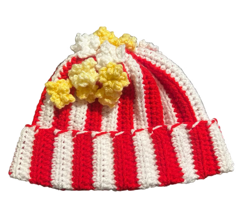 🍿✨Crochet Popcorn Hat: Your New Go-To Cozy Snack Vibe