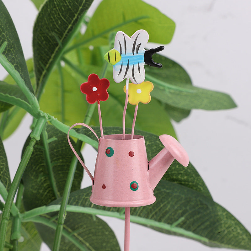 🌸 Colorful Metal Garden Stake Decor