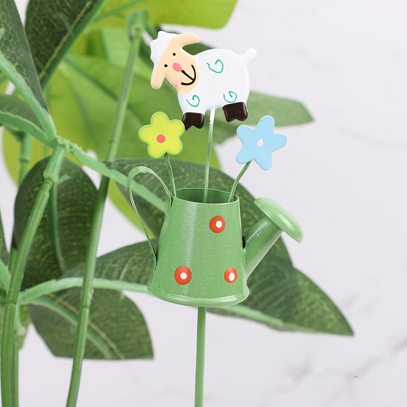 🌸 Colorful Metal Garden Stake Decor
