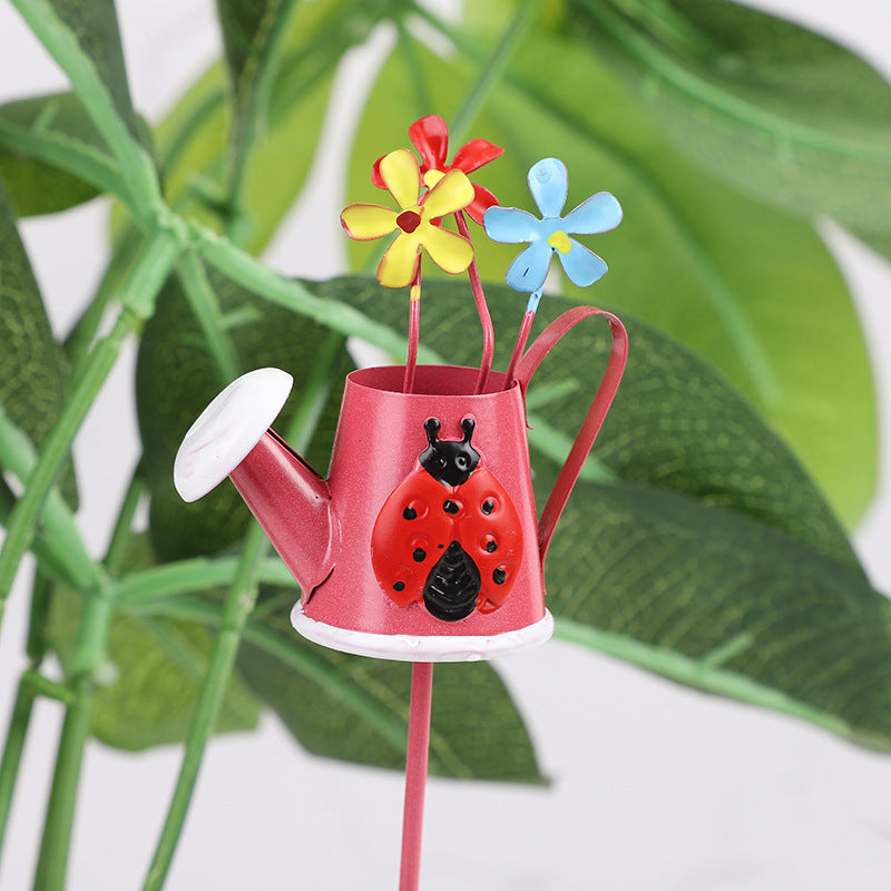 🌸 Colorful Metal Garden Stake Decor