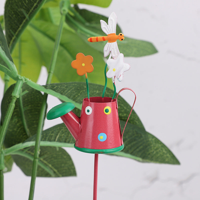 🌸 Colorful Metal Garden Stake Decor