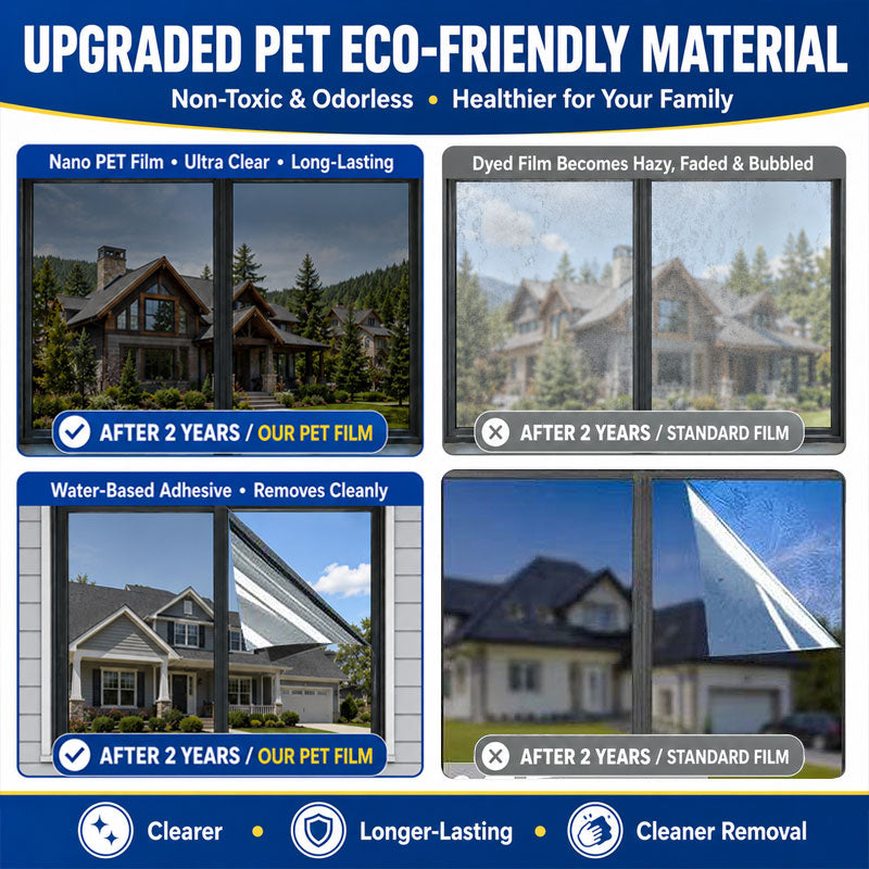 One-Way Privacy Window Film Heat Insulation Balcony Sunshade Glass Sticker Living Room Window Sunscreen