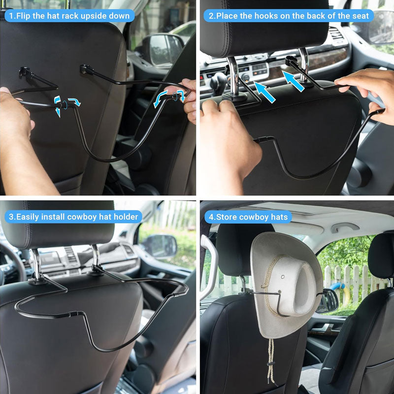 Western Hat Rack for Vehicles 🤠 — Protect Your Crown on Every Trail