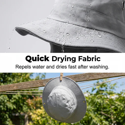 ☀️ Breathable fishing hat with a removable face mask