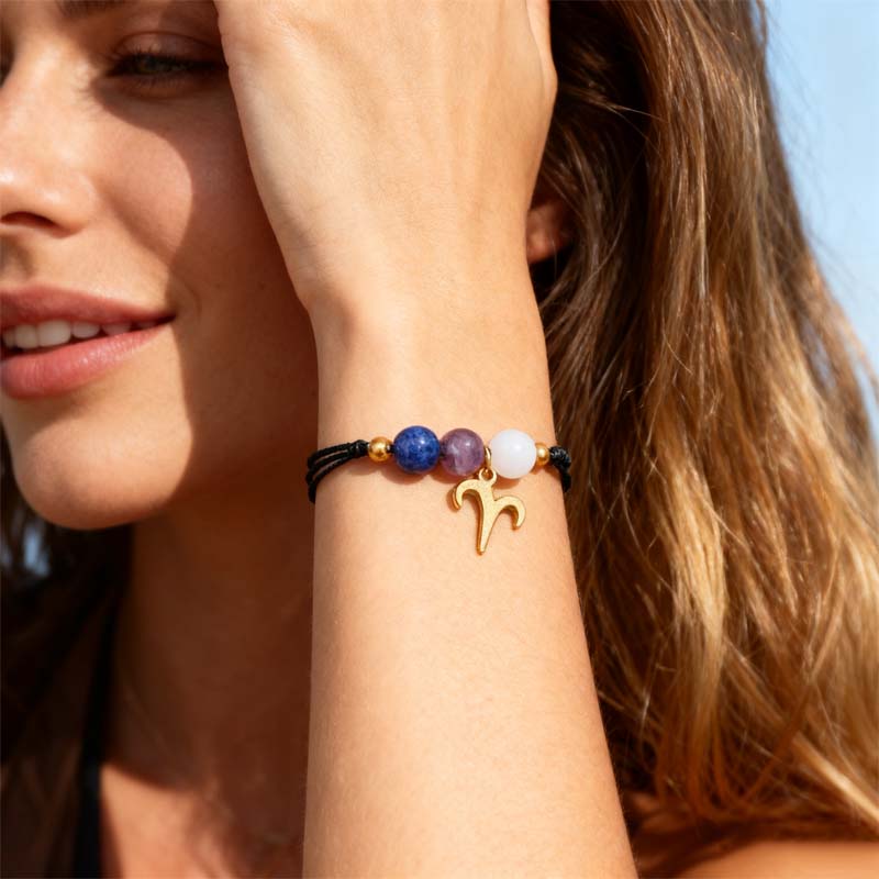 Hand-woven bracelet with twelve constellations