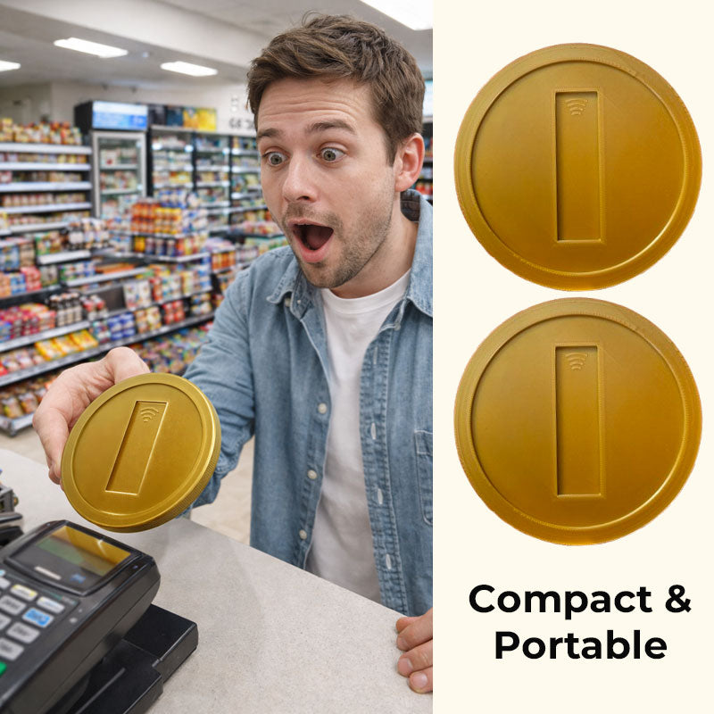 Retro Gold Coin Card Holder