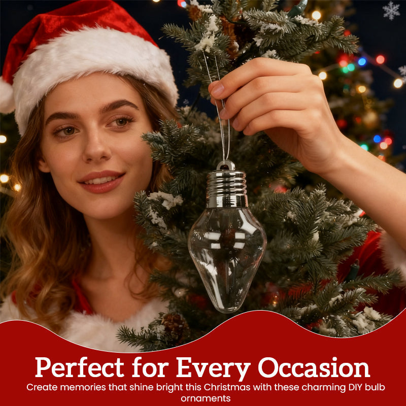 Christmas gift jar shaped like a light bulb