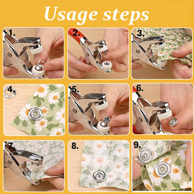 Colored Five-pronged Snap Fasteners
