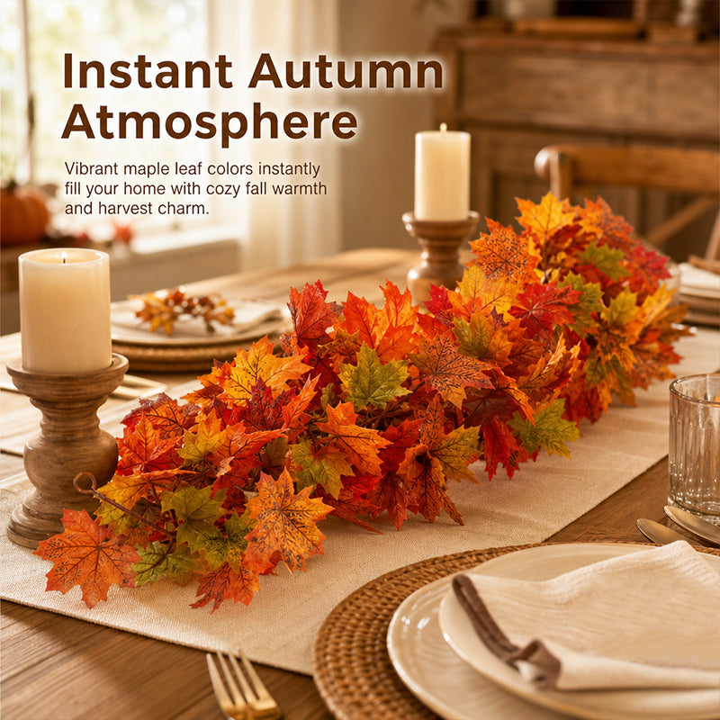 Autumn Maple Leaf Garland Decoration Set | Create a Warm Autumn Home Atmosphere