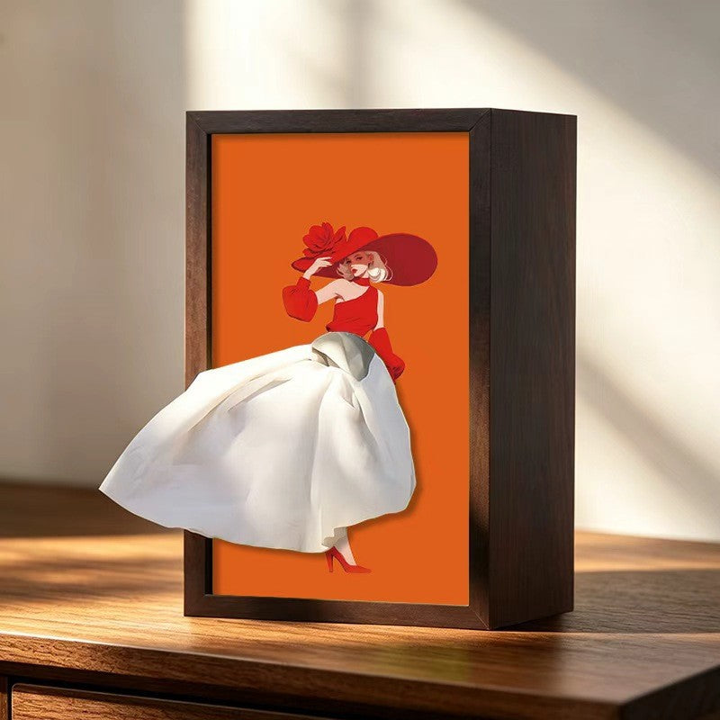 Ballet Dancer Tissue Box with Light