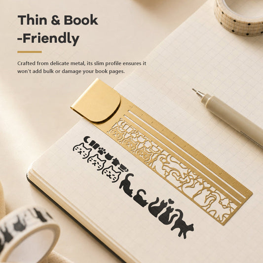 Cat Template Multi-functional Bookmark Ruler