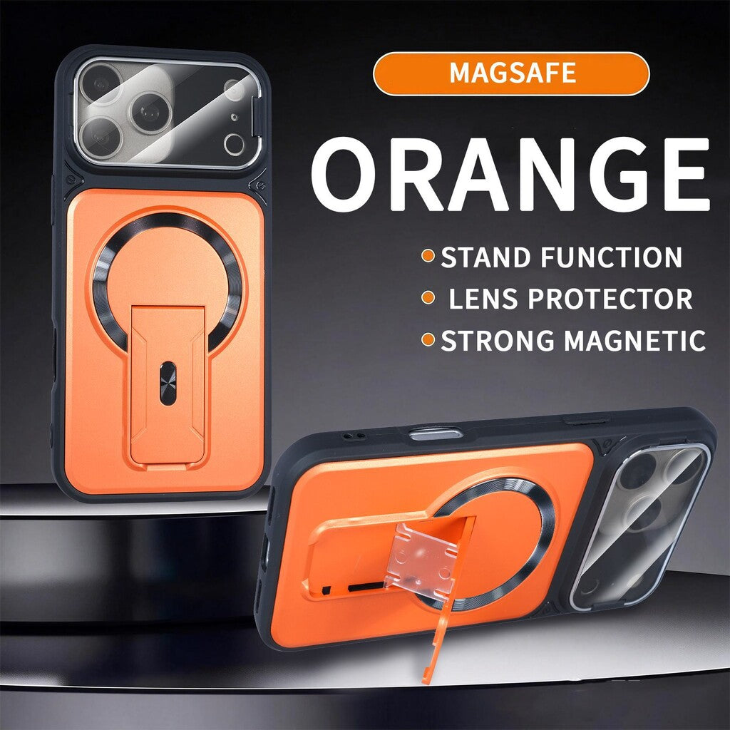 MagSafe Magnetic Case with Camera Lens Cover & Invisible Stand