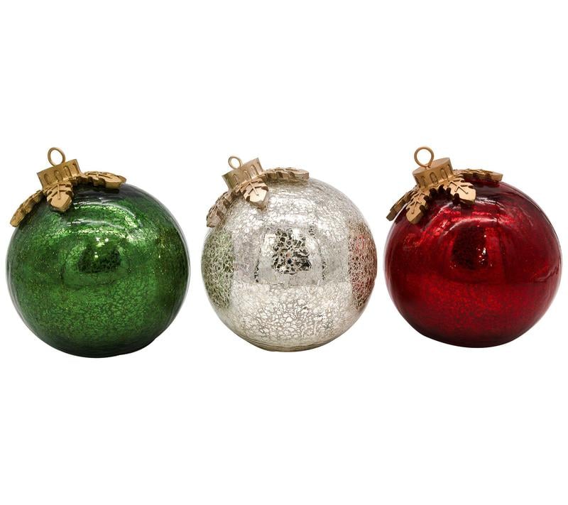 Glass Tabletop Christmas Ornaments