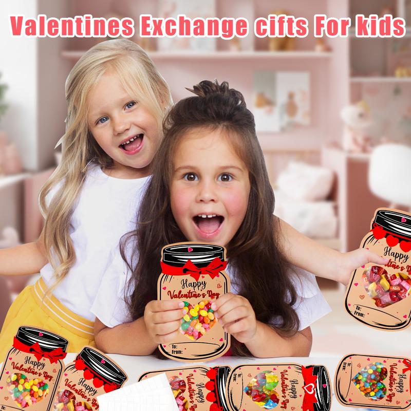 💖 Valentine’s Day Cards for Kids –  Mason Jar Valentine Gift Cards 💖