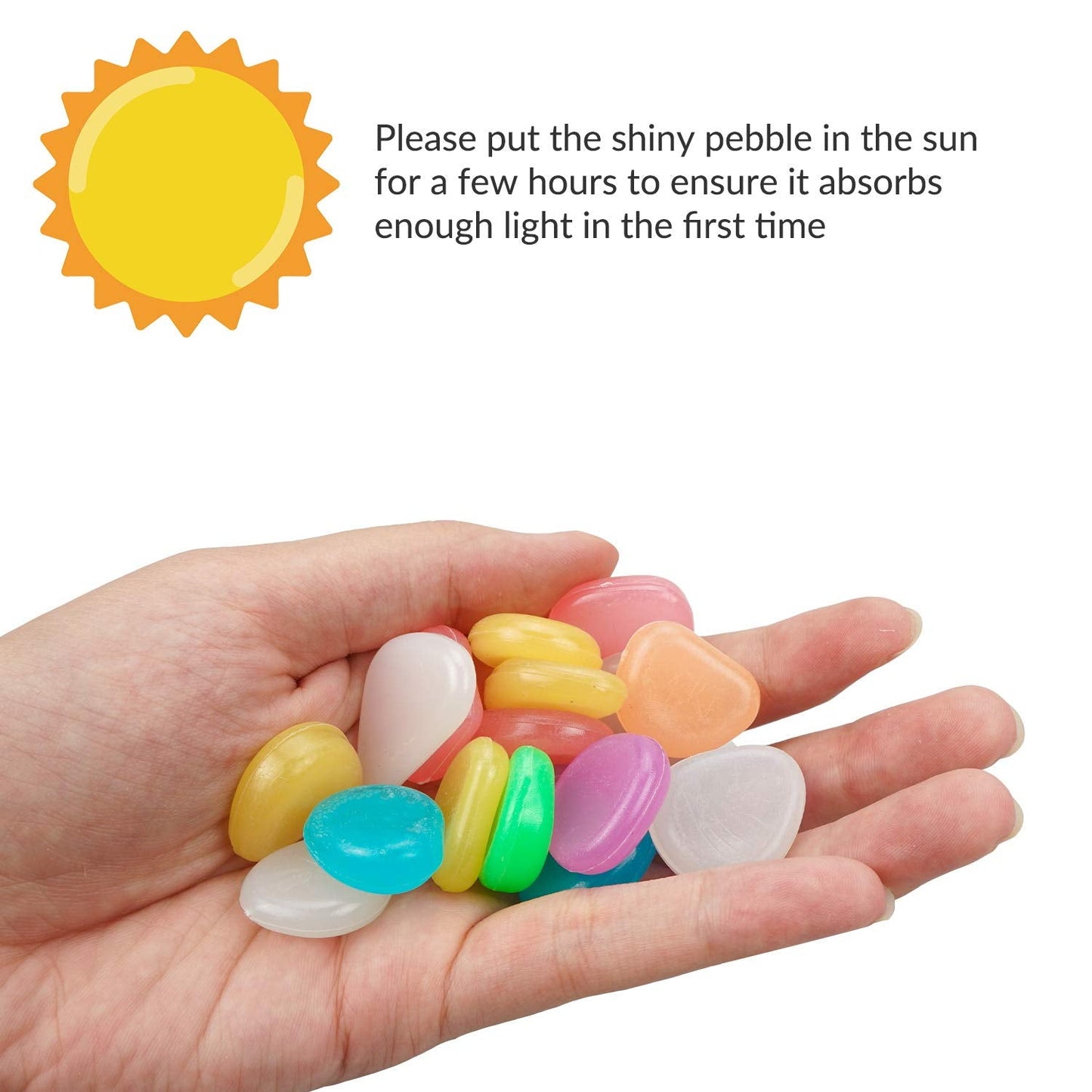 Luminous Stones – Mixed Color Glow (100 PCS)