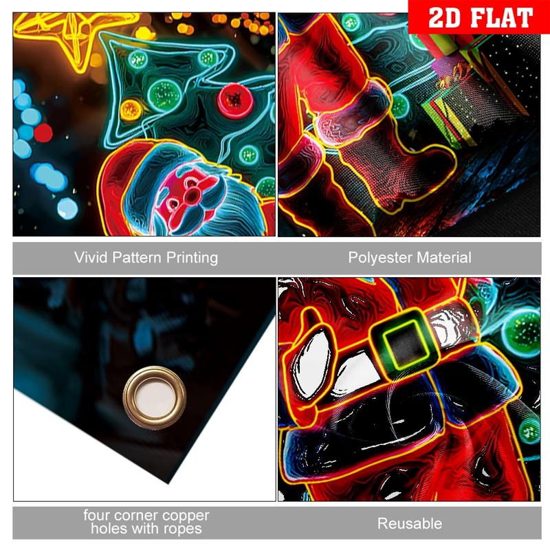 Fluorescencyjna świąteczna dekoracja drzwiowa z napisem „Party”